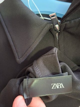 Chaqueta Zara Negra Y2K 90s Ligera