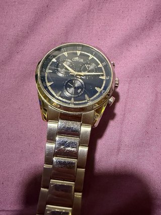 Reloj Lotus Hombre Cronógrafo Azul y Plateado