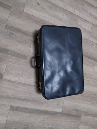 Maleta Rígida Vintage Negra y Gris