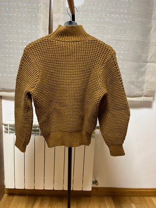 Jersey Zara Marrón Cuello Alto Talla S