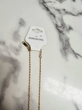 Colar Coração Pedra Dourado