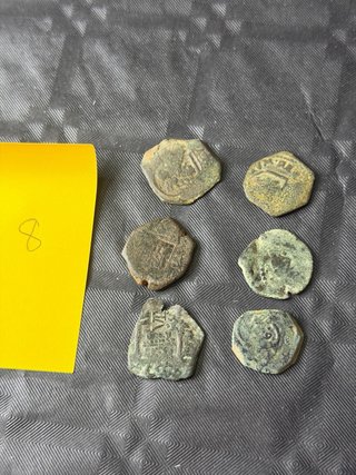 6 Monedas Antiguas Maravedís y Resellos