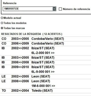 Mando SEAT 1M0959753E Original