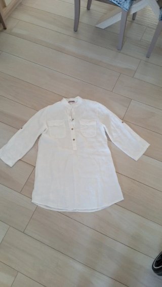 Camicione in lino bianco fresco