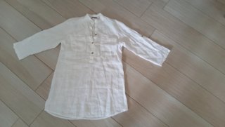 Camicione in lino bianco fresco