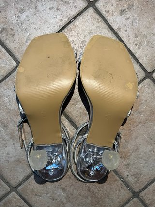 Sandali gioiello tacco argento