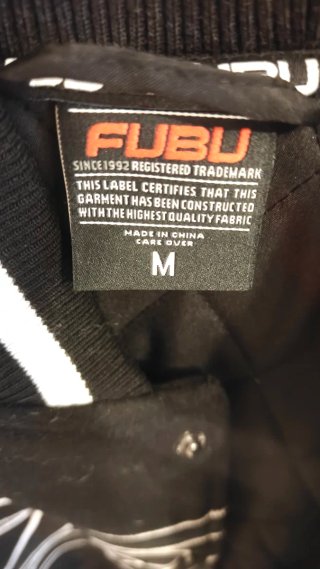 Giacca College FUBU Nera Bianca Taglia M