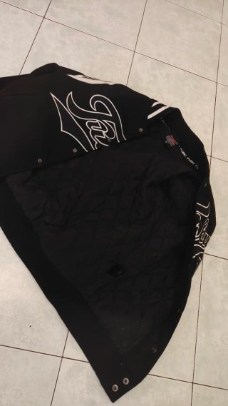 Giacca College FUBU Nera Bianca Taglia M