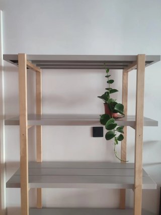 Estantería Ikea Madera y Metal Gris