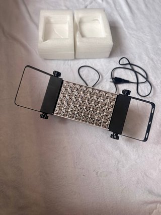 Lámpara LED Negra y Plateada