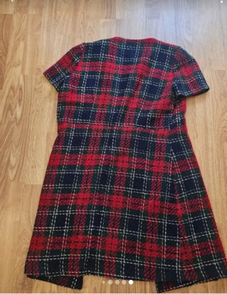 Vestido cuadros botones