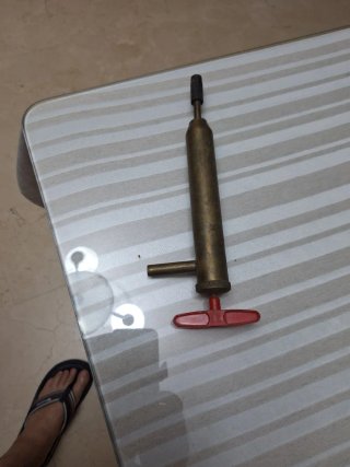 Bomba achique manual de metal vintage