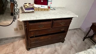 Dormitorio antiguo madera maciza estilo castellano