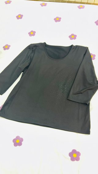 Camiseta negra manga 3/4