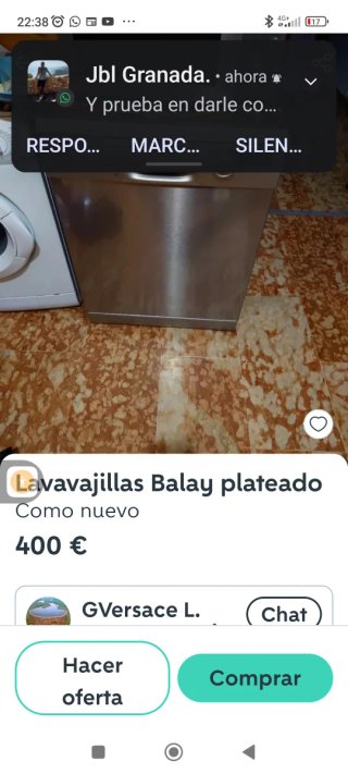 Lavavajillas Balay plateado
