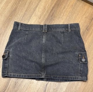 Falda tejana cargo gris S