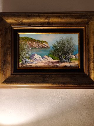 Óleo Vda de Munar Paisaje Marino