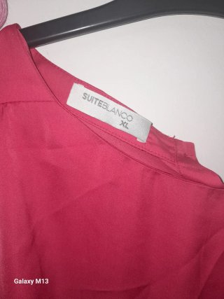 Blusa Suite Blanco Roja Talla L