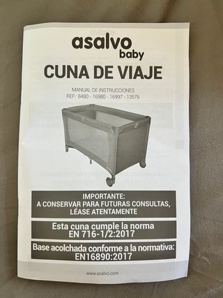 Cuna de viaje Asalvo Baby