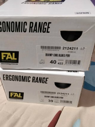 Zapato de seguridad FAL blanco talla 39 y 40
