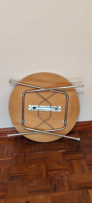 Mesa plegable camping metal y madera