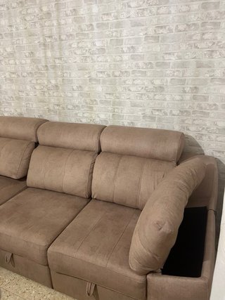 Sofá 3 plazas + chaiselongue con arcón