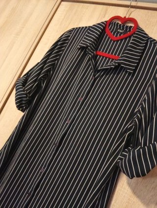 Vestido camisa rayas diplomáticas informal
