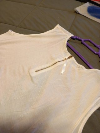 Camiseta sin mangas doble textura