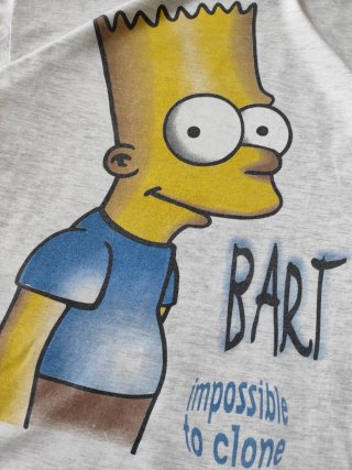 T-shirt Bart Simpson Vintage 90s Hanes XL