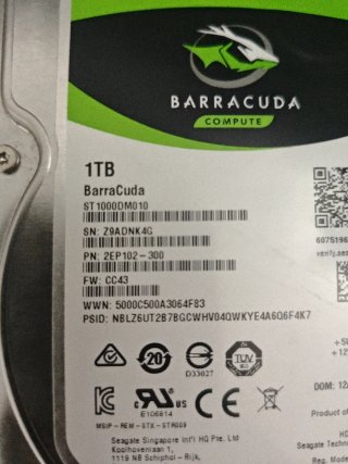 Disco Duro Seagate Barracuda 1TB