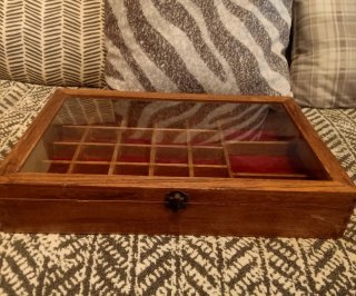 Joyero Organizador madera y cristal