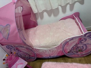 Cama Carroza Princesas Rosa