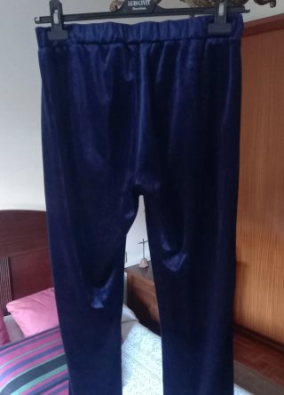 Pantalón Zara Terciopelo Azul