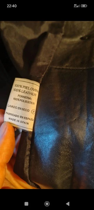 Abrigo de piel negro mujer
