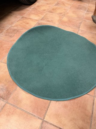 Alfombra redonda verde