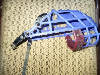 Bozal para galgo azul y marrón