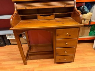 Secreter madera pino maciza + silla