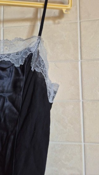 Abito lungo nero e grigio