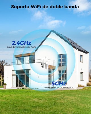 Ctronics Cámara WiFi Doble Lente PTZ Exterior
