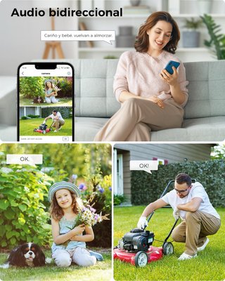 Ctronics Cámara WiFi Doble Lente PTZ Exterior