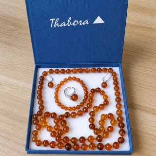 Conjunto de Joyas de Ámbar del Báltico auténtico