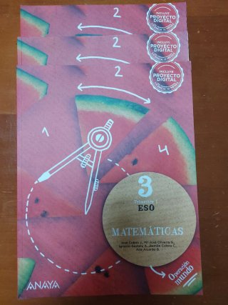 Libros matemáticas 3° ESO anaya