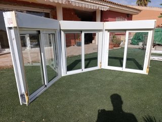 Tríptico de 3 ventanas aluminio climalit.