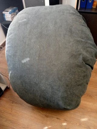 Puff Asiento Gris Tela