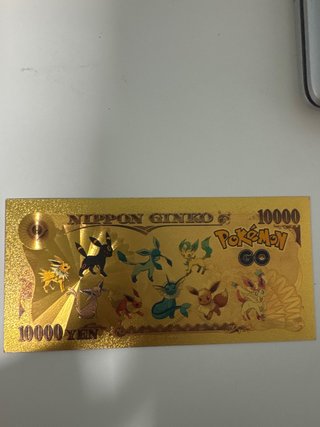 Billete Pokemon Dorado 10000