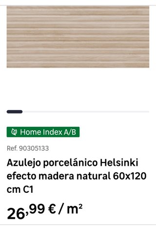 Azulejo porcelánico Helsinki madera 60x120 60 m2