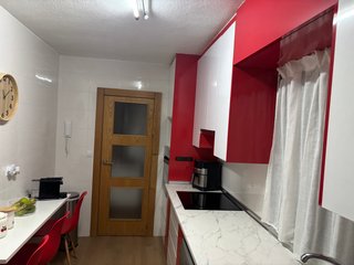 Cocina Completa Roja y Blanca