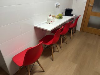 Cocina Completa Roja y Blanca