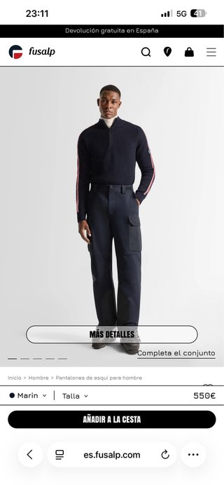 Fusalp T.44 Pantalones de esquí ARPIXO. Marino