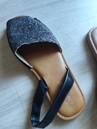 Sandali neri con strass